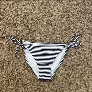 Xhilaration Navy and White Striped Bikini Bottom